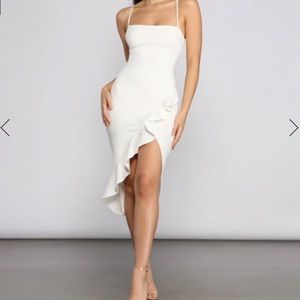 White body con dress
